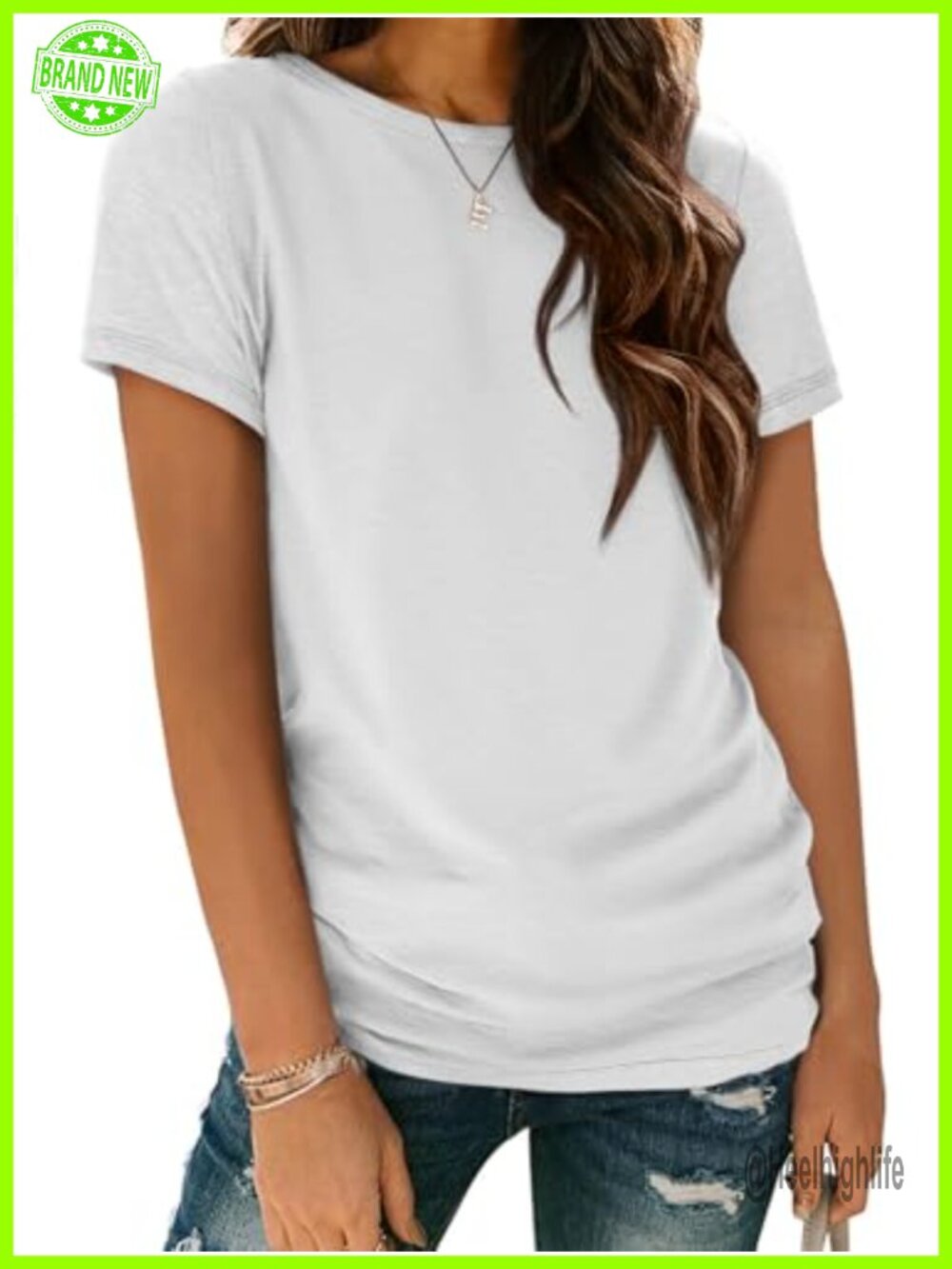 Women's Crewneck Short Sleeve T-Shirt Polyester Rayon Spandex Casual Summer Top